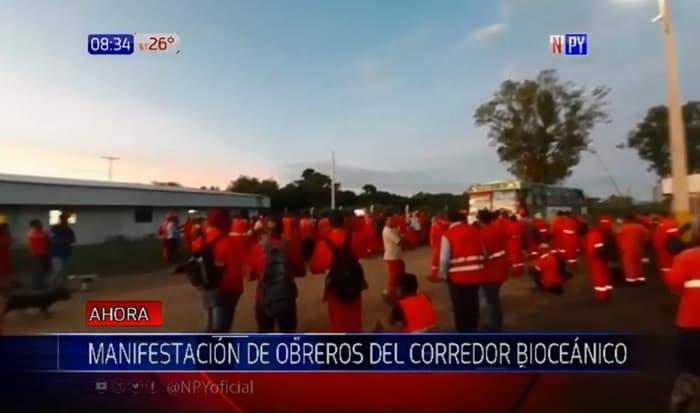 Obreros de Corredor Bioceánico denuncian falta de pago de horas extras