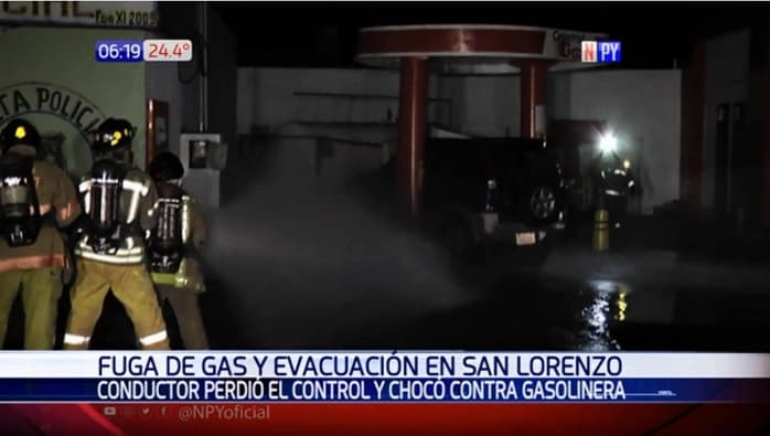 Accidente provoca fuga de gas en San Lorenzo