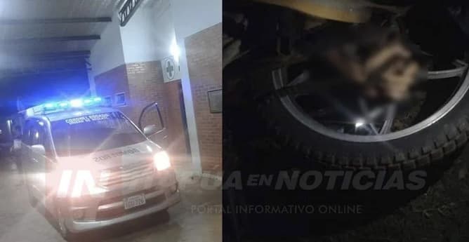 Mano atascada en rueda de moto acaba en grave fractura