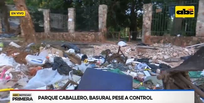 Denuncian vertedero clandestino en el Parque Caballero