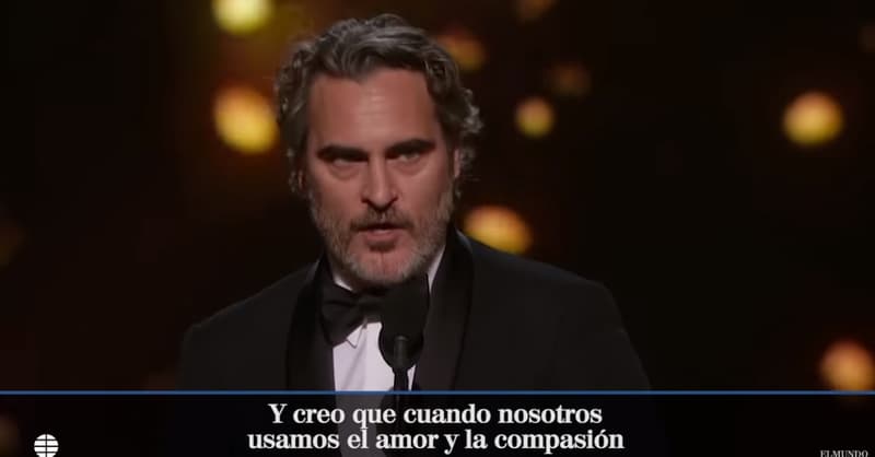 Joaquin Phoenix emociona con su discurso sobre la igualdad