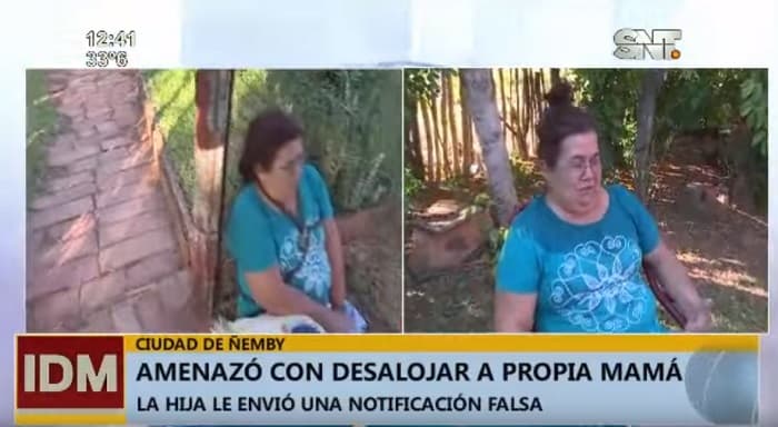 Madre perdona a su hija que la quiso desalojar