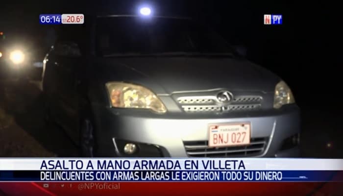 Grupo armado asalta a un hombre y se lleva G. 120 millones