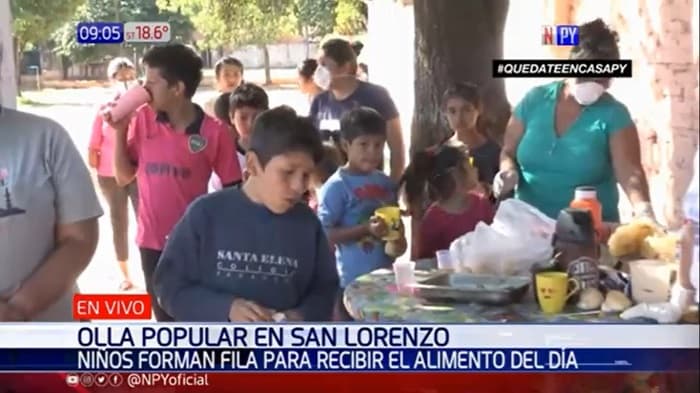 Unos 250 niños piden ayuda a la Gobernación de Central para seguir comiendo