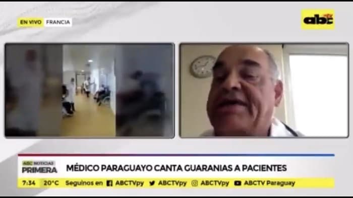 Médico paraguayo canta guaranias a sus pacientes en Francia