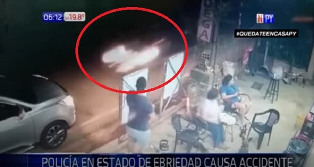 Policía en estado etílico ocasiona accidente en Luque estando de servicio