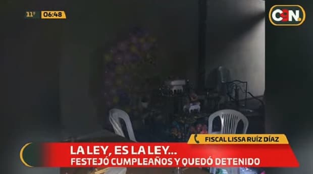 Festejan cumpleaños en Limpio y policía detiene al dueño de casa