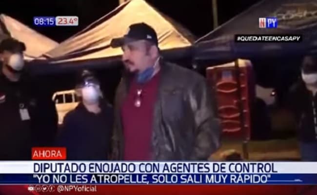 Diputado atribuye a una diarrea su apuro en barrera sanitaria