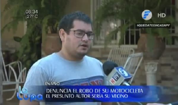 Hombre denunció robo de su moto y es víctima de amenazas