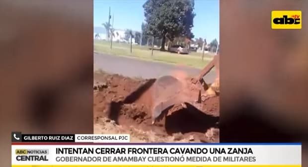 Militares arman “trinchera” en la frontera