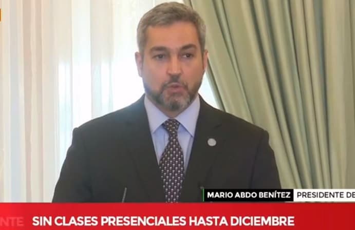 No habrá clases presenciales hasta diciembre, confirma Abdo Benítez
