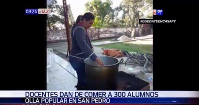 Docentes dan de comer a alumnos a través de ollas populares