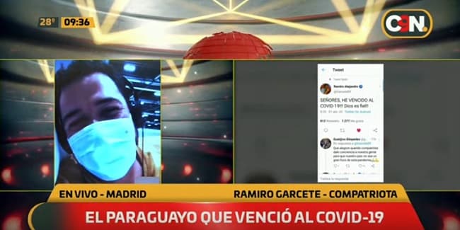 Paraguayo en España se recupera del Covid-19 y habla de su tratamiento