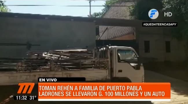 Toman de rehén a familia y roban G. 100 millones