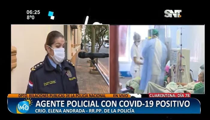 Agente policial da positivo al Covid-19