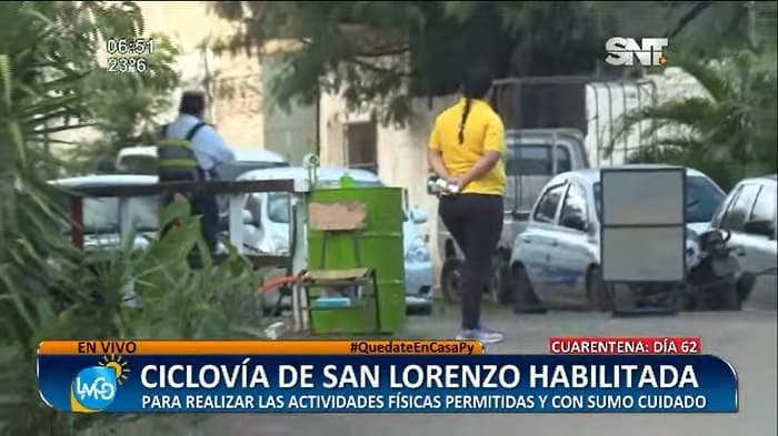 Habilitan la ciclovía de San Lorenzo para actividades físicas