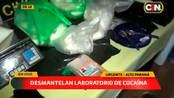 Desmantelan laboratorio de cocaína en el este del país