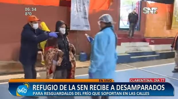 Refugio de la SEN recibe a personas en situación de calle