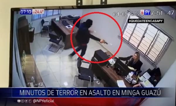 Circuito cerrado en Minga Guazú muestra violento actuar de asaltantes