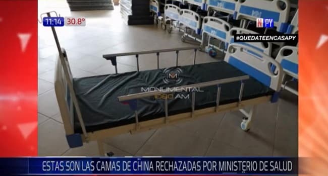 Revelan imágenes de las camas rechazadas por Salud