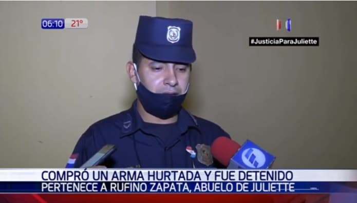 Detienen a joven que compró arma robada al abuelo de Juliette