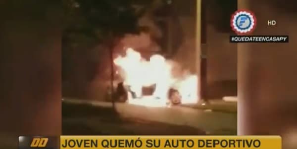 Joven incinera su deportivo para “llamar la atención de sus padres”