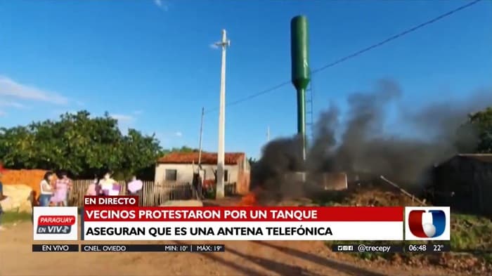 Vecinos protestan contra “antena 5G” en Concepción