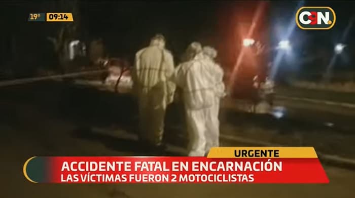 Imprudencia en moto deja dos fallecidos en Encarnación
