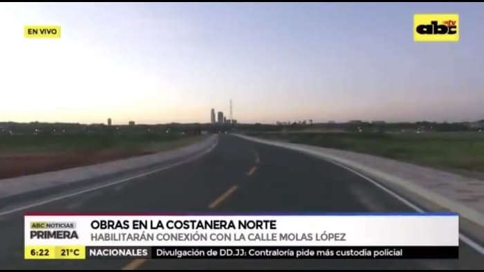 Habilitan conexión entre Molas López y la Costanera Norte en Asunción