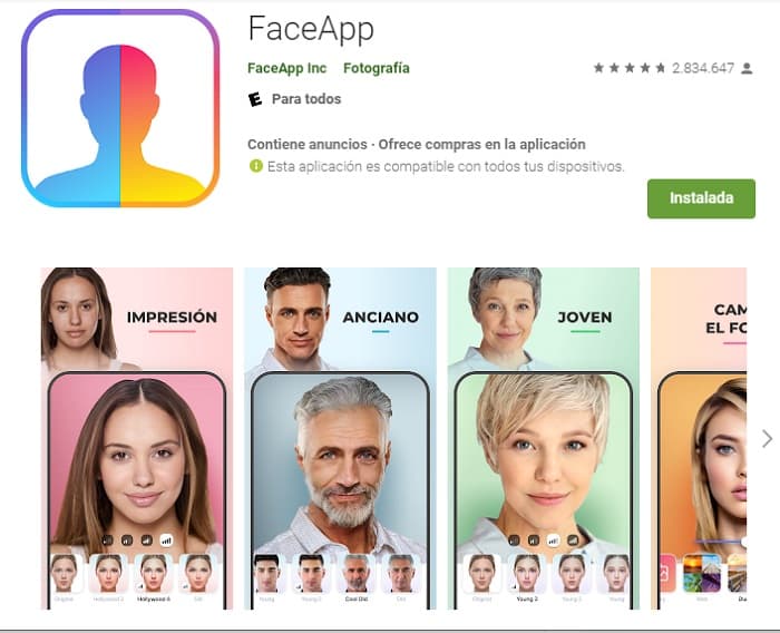 Aplicaciones como FaceApp puede tener un peligro oculto