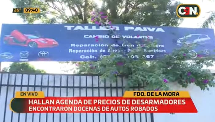 Allanamiento en desarmadero revela el dinero que corre por partes de vehículos