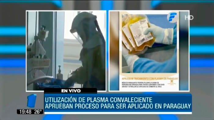 Tratarán con plasma a pacientes con Covid-19