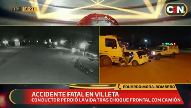 Conductor fallece tras embestir contra camión de gran porte