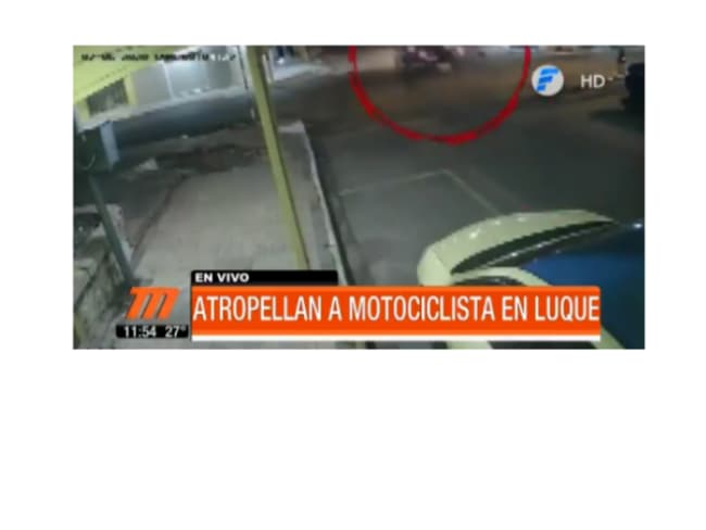 Camioneta choca contra motociclista en Luque