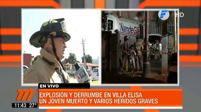 Estiman que fuga de gas de vehículo ocasionó la explosión