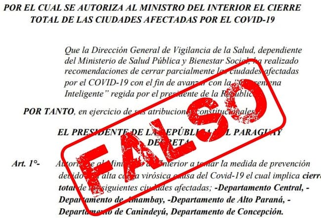 Corre decreto falso sobre cierre de departamentos, advierte Salud