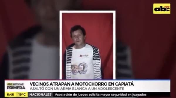 Vecinos atrapan a motochorro sospechoso de asalto