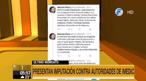 Imputan y ordenan detención de directivos de Imedic