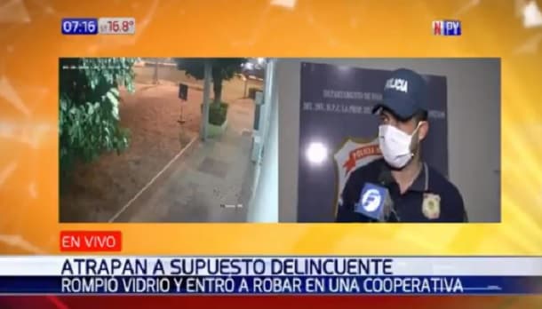 Sospechoso de robo en cooperativa es detenido