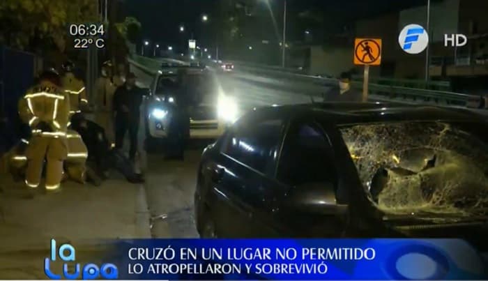 Hombre cruza en zona no permitida y es embestido por un rodado