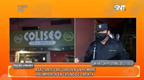 Balean a hombre durante asalto a casino