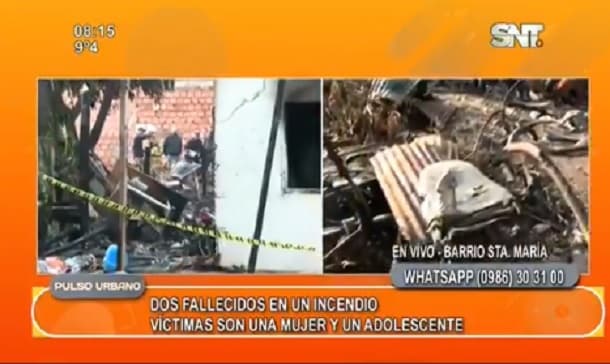 Inquilinato se incendia y fallecen madre e hijo