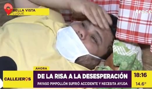 Organizan pollada solidaria para payaso víctima de accidente