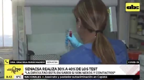 Covid-19: En Senacsa tienen insumos para pocos días más