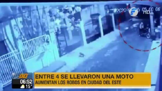 Cámaras captan robo de motocicletas en el Este
