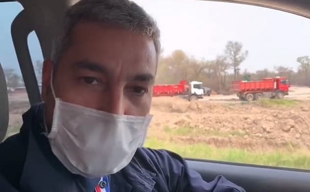 Abdo Benítez verifica obras en el Chaco y pide cuidados durante el clásico