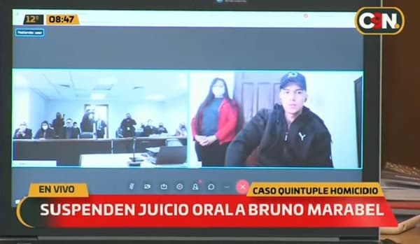 Suspenden juicio por abandono de representante de Bruno Marabel