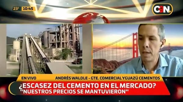 Cementera privada afirma que máquina averiada afectó su producción