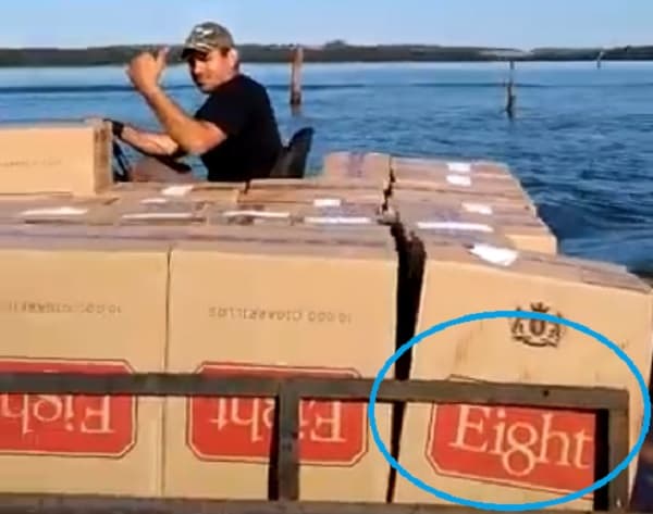 Se viraliza video de “contrabando” de cigarrillos