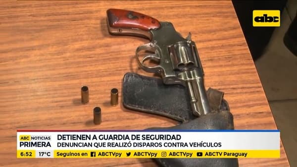 Detienen a guardia por disparar contra vehículos estacionados